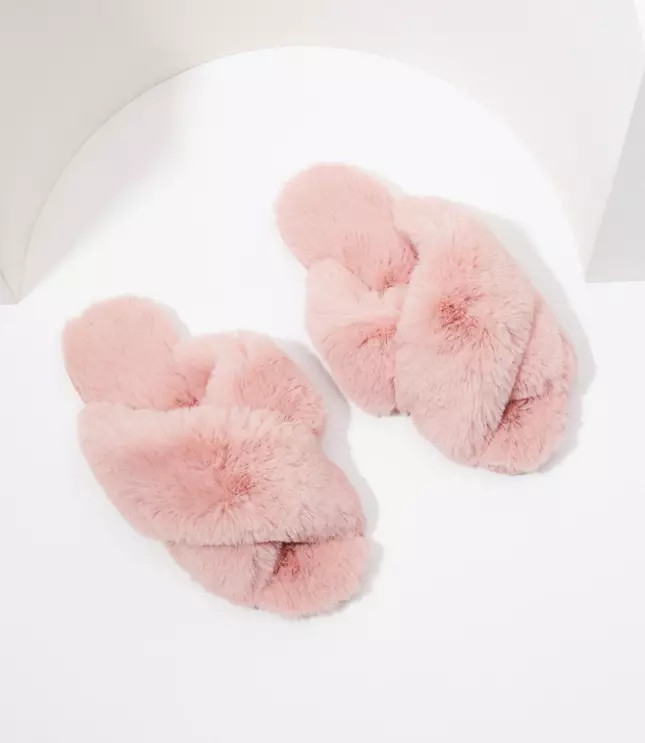 Faux Fur Slide Slippers | LOFT