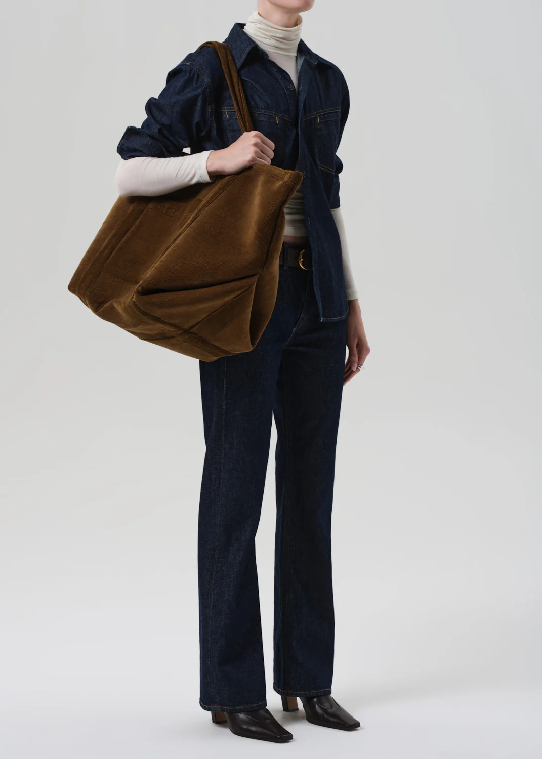 Large H Sculpture Tote Corduroy in Manuka | Citizens of Humanity