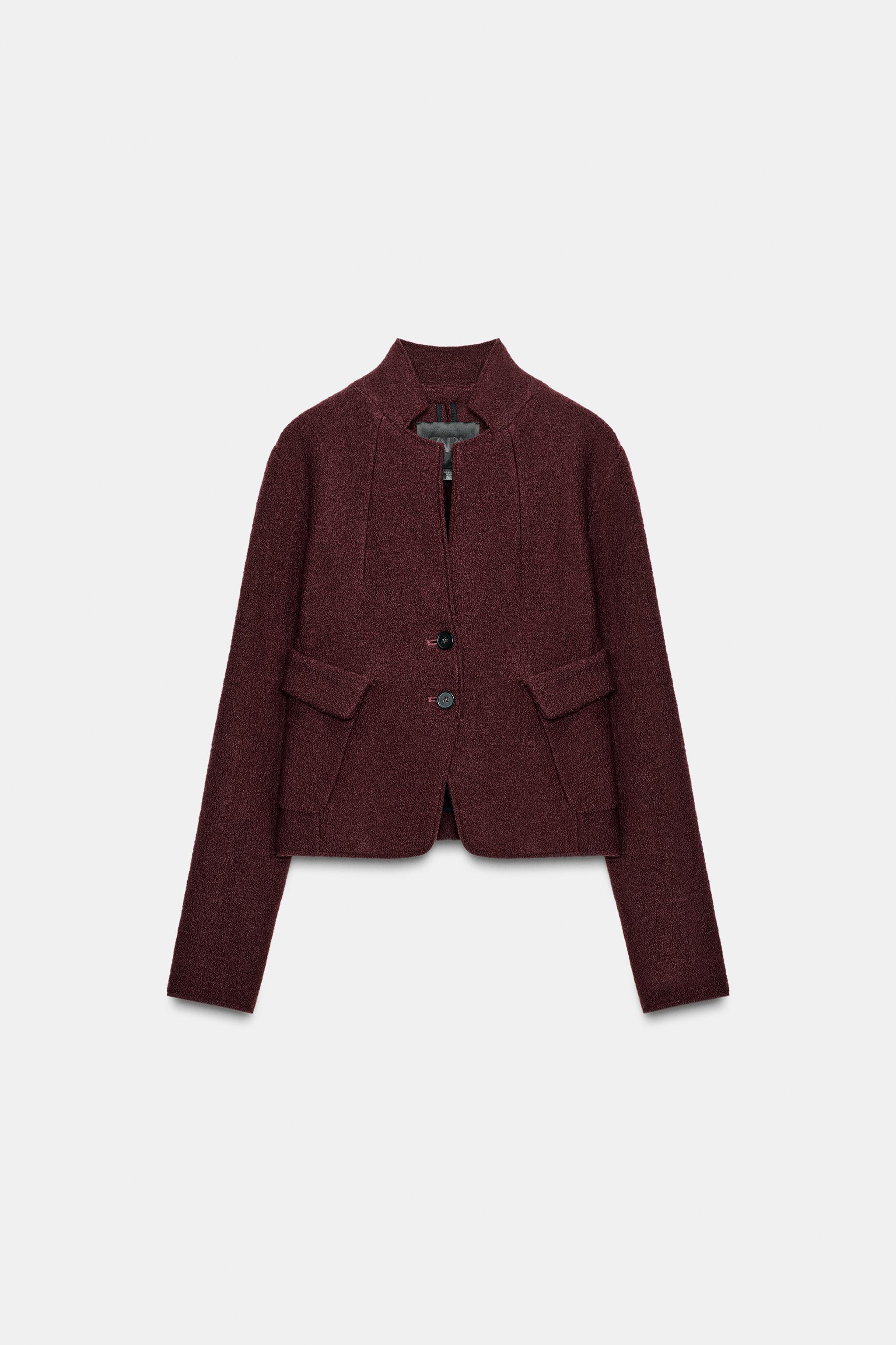 FITTED BOUCLÉ WOOL JACKET ZW COLLECTION | Zara US