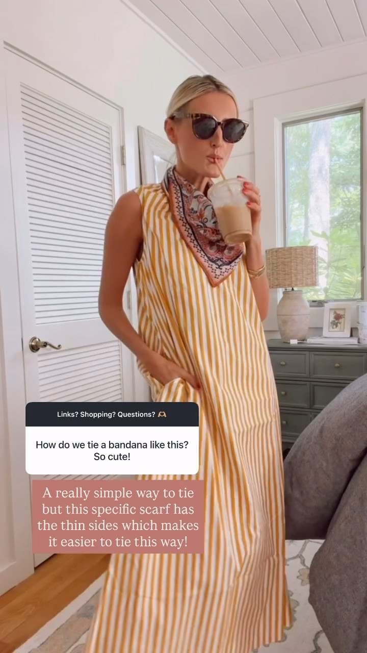 A silk scarf is such an easy accessory to elevate any outfit! Here’s one way I tie mine! Wearing XS in this dress.

Loverly Grey, how to tie silk scarf, satin scarf, summer accessories, summer outfit ideas, summer fashion

#LTKootd #LTKSeasonal