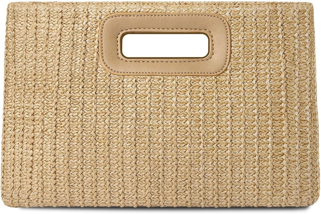 Beach Clutch Bag Straw Summer Clutch Purses for Women Handmade Woven Purse Detachable Gold Chain,... | Amazon (US)