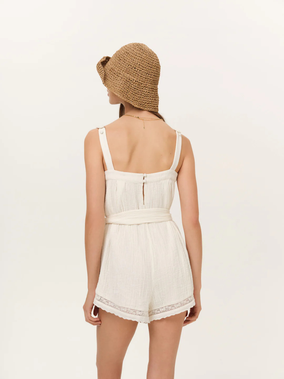 Leah Romper \u2014 Cream | For Love & Lemons
