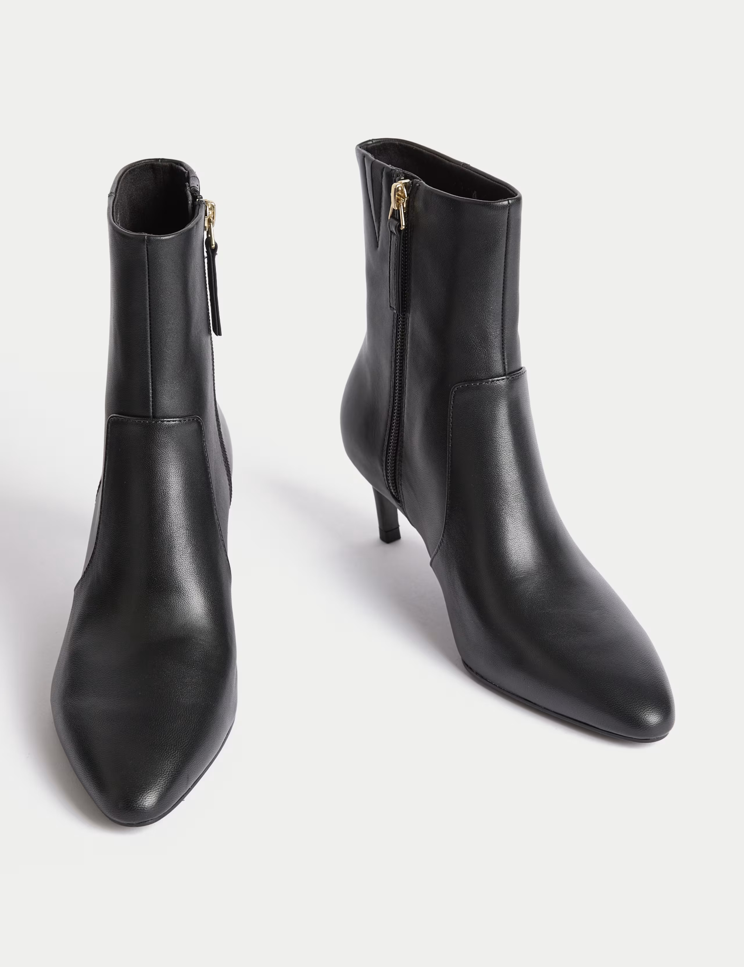 Leather Kitten Heel Pointed Ankle Boots | Marks & Spencer (UK)