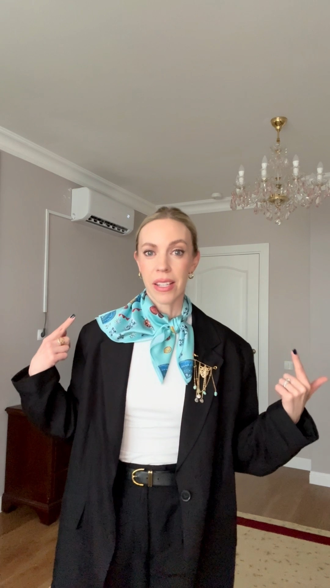 Business casual workwear, summer workwear, silk scarf, brooch pin, black linen blazer, linen pants, style over 40

#LTKWorkwear #LTKootd #LTKOver40