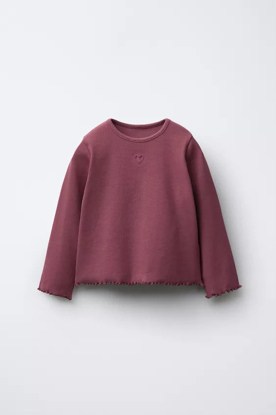 RIBBED HEART T-SHIRT | Zara US