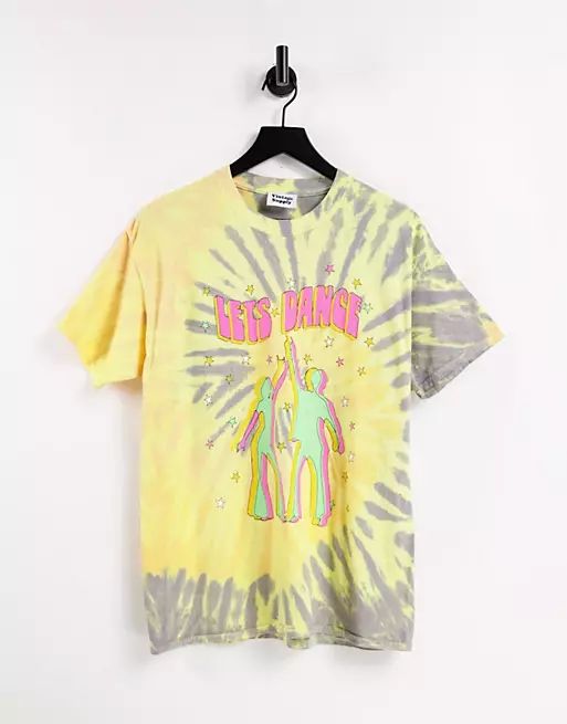 Vintage Supply oversized T-shirt in tie-dye with graphic print | ASOS (Global)