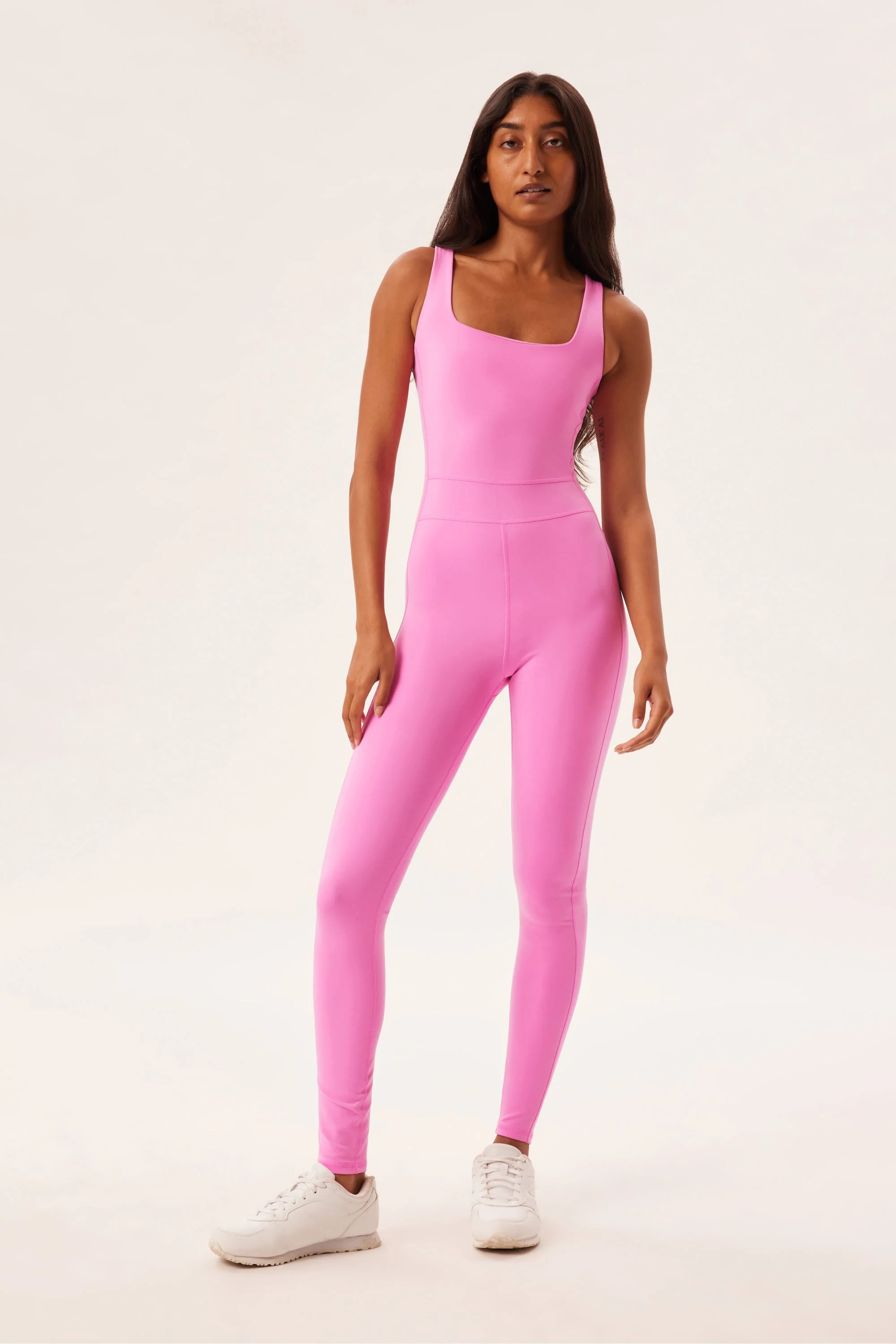 Bubblegum Luxe Paneled Unitard | Girlfriend Collective