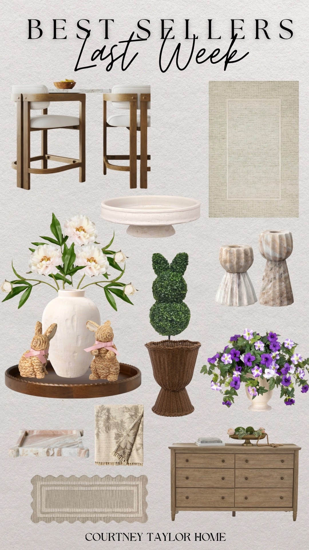 Best sellers last week included everything from my new modern boucle barstools, to seasonal porch decor and centerpieces, to rugs in my home! No wonder these are followed favorites and selling out quickly! 

#LTKSeasonal #LTKHome