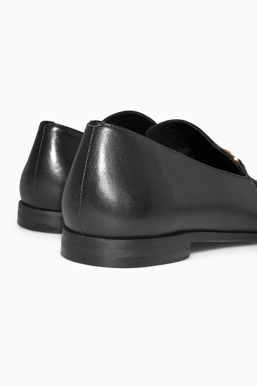 LEATHER CHAIN LOAFERS - BLACK - COS | COS (EU)