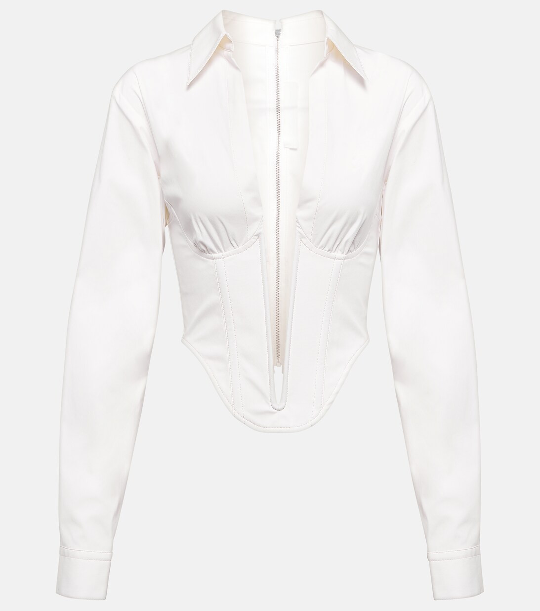Corset cotton-blend top | Mytheresa (US/CA)