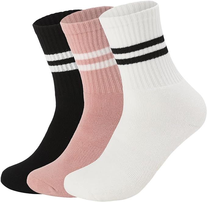 Flydo Pilates Grippy Socks with Grips for Women Yoga Non Slip Long Socks for Pure Barre, Ballet,D... | Amazon (US)