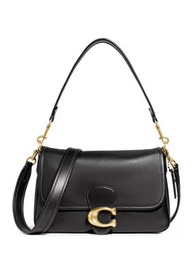 COACH Soft Calf Leather Tabby Shoulder Bag, Black | Belk