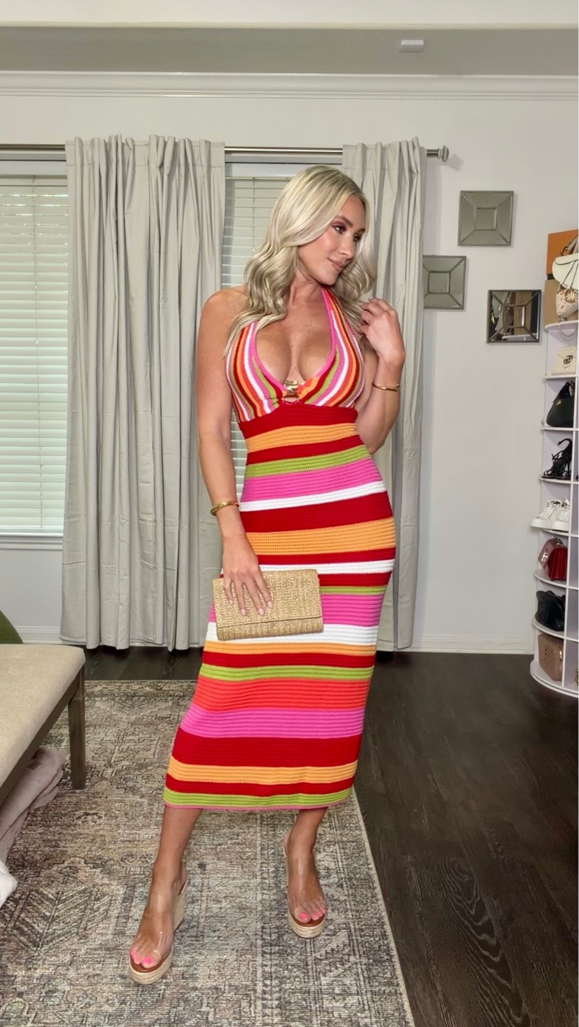 Color therapy, but make it a dress 🌈✨ This striped knit midi is the definition of a statement piece. The flattering fit, vibrant colors, and resort-ready vibe make it perfect for vacations, rooftop dinners, and summer nights out. Just add wedges and a clutch and you’re ready to turn heads. 💕☀️

Use code: DANNA40

#LTKootd #LTKmomlife #LTKTravel