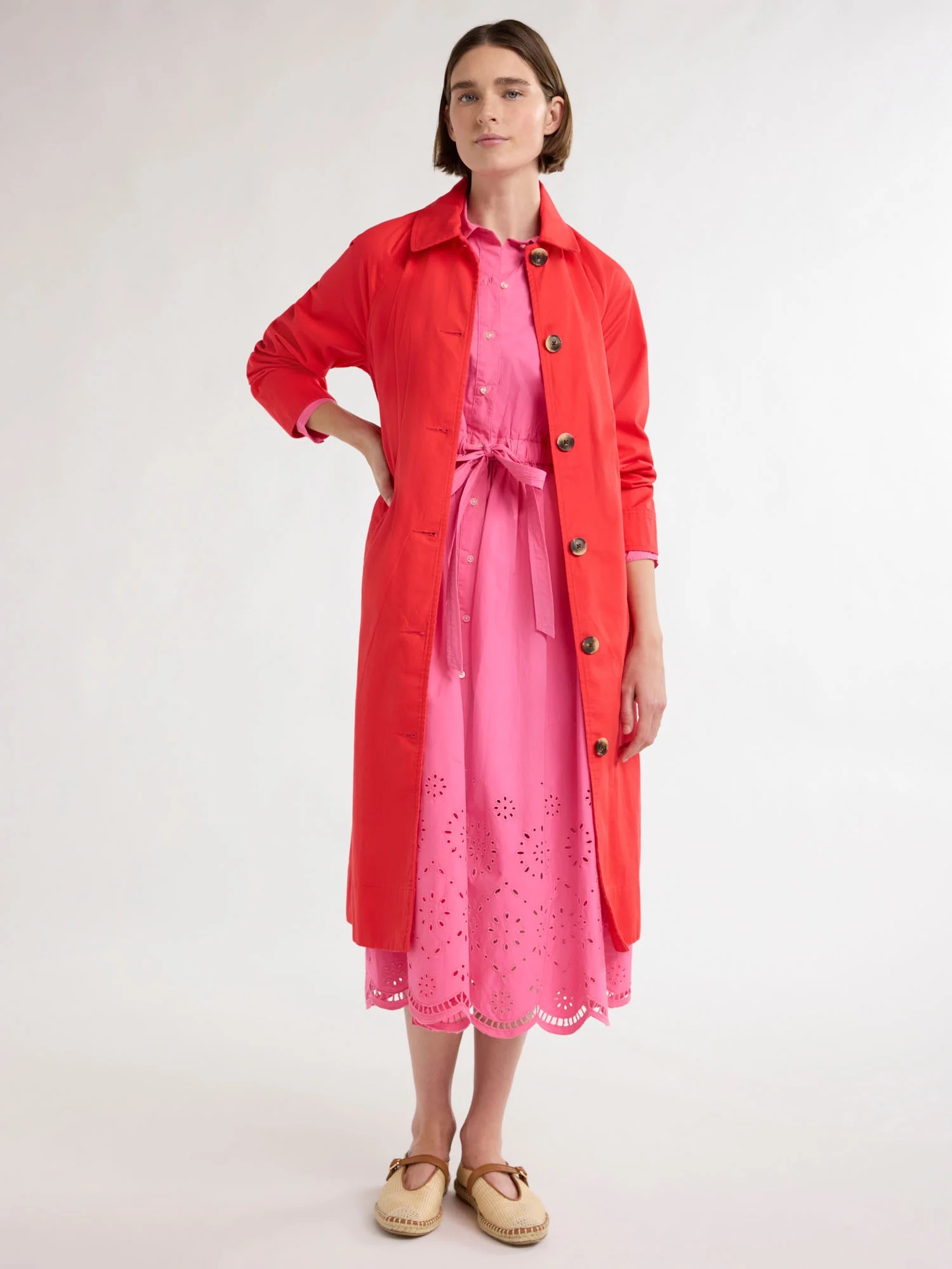 Free Assembly Women’s Cotton Trench Coat, Sizes XS-XXXL | Walmart (US)