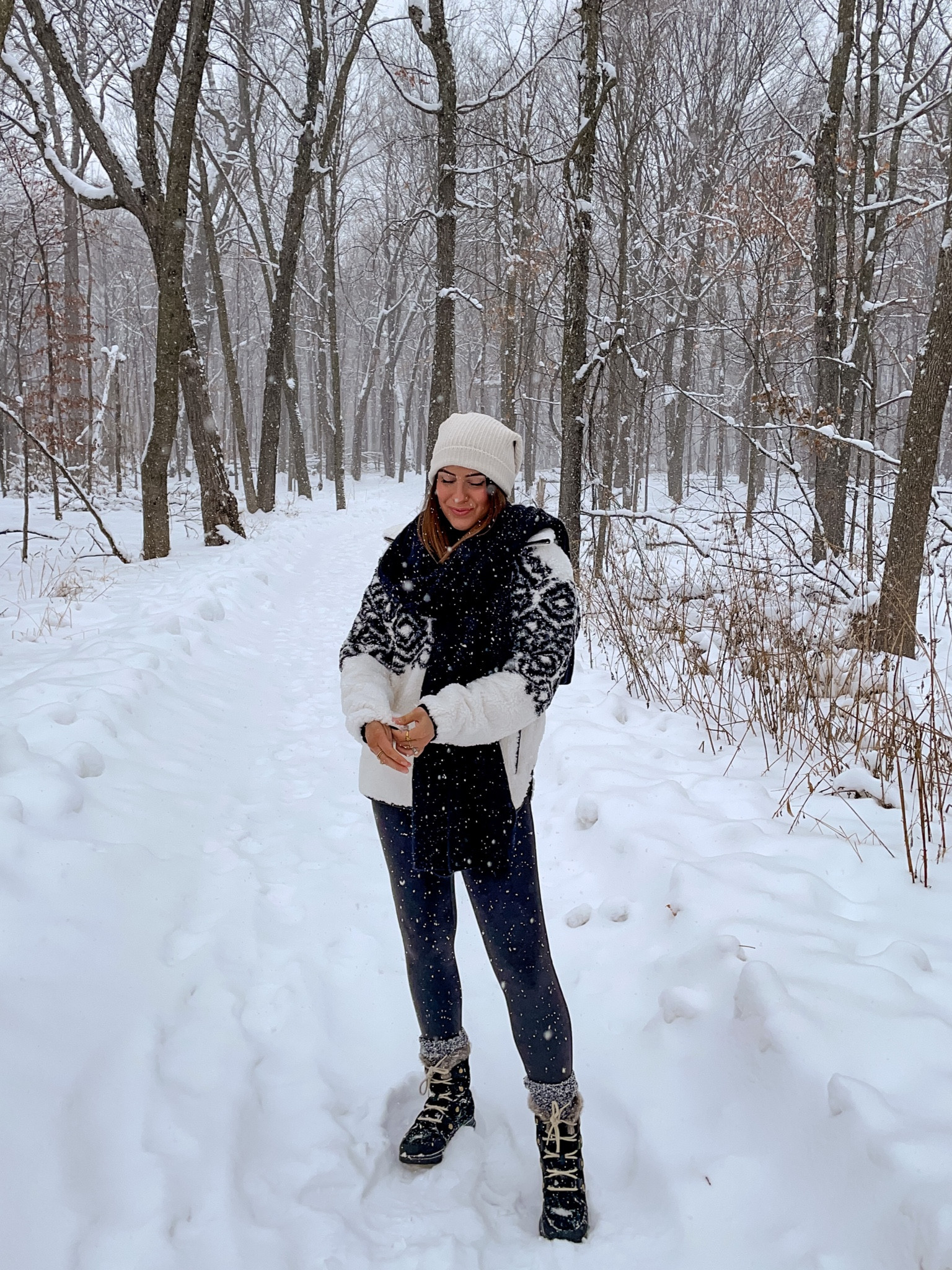 Winter outfit - all on sale! beanie & fleece up to 40% off! Sorel snow boots 25% off! Spanx code is laurenmxspanx 

Wearing S fleece & sp jacket, m Spanx (petite leggings), size up .5 in sorel 

#snowboots #coat #winteroutfit



#LTKSeasonal #LTKsalealert #LTKHoliday