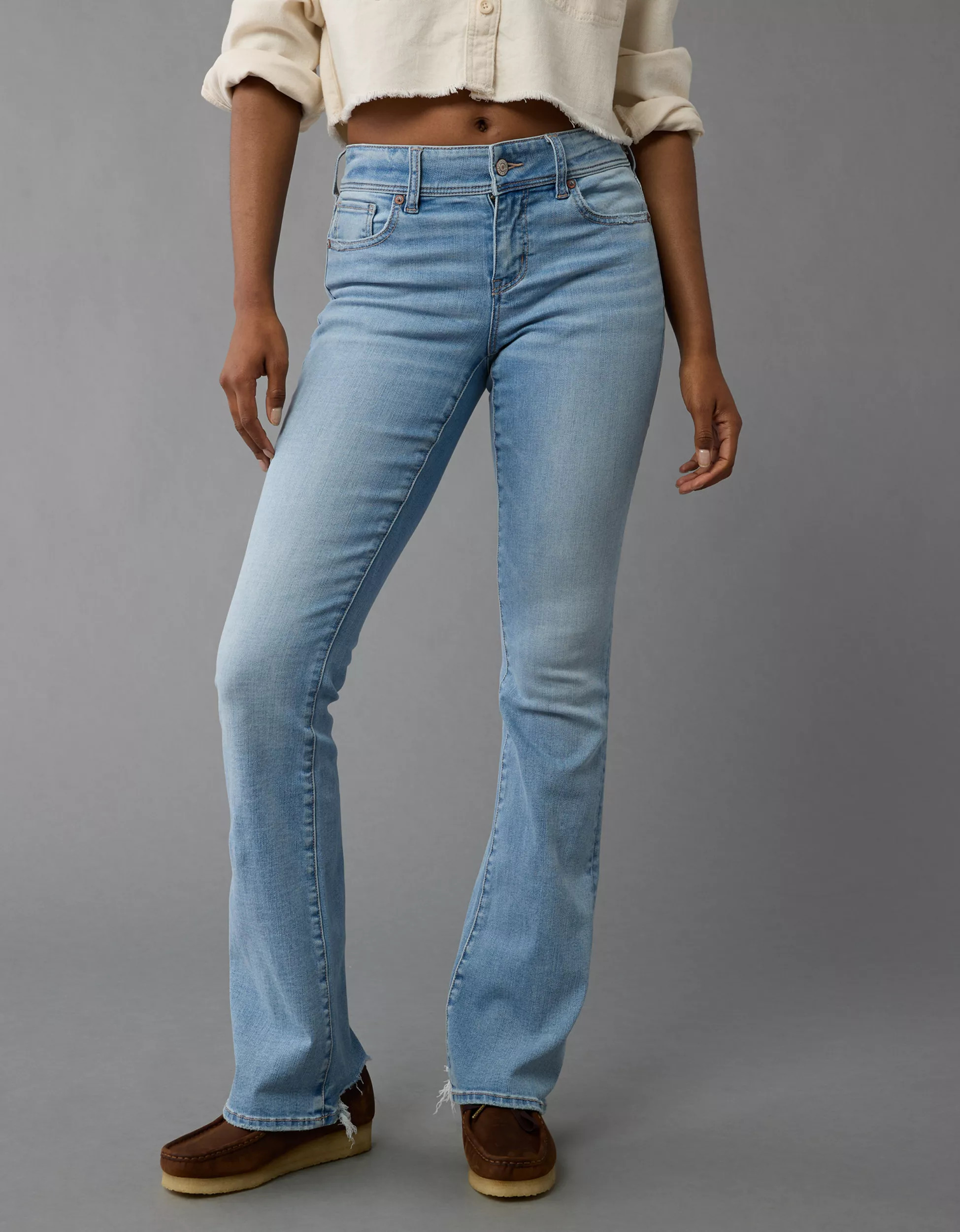 AE Next Level Low-Rise Kick Bootcut Jean | American Eagle Outfitters (US & CA)