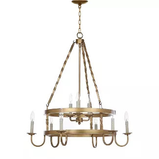 38" Crowley Adjustable Chandelier Gold - Safavieh | Target