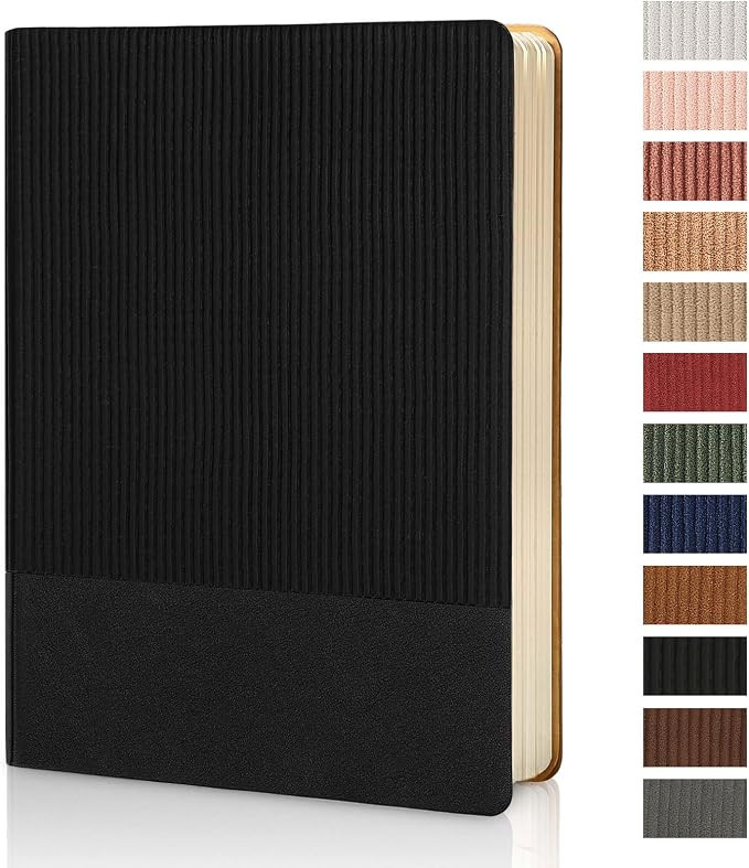Lined Journal Notebook for Work College Ruled Note Book 5.79"x8.27" A5 PU Leather Daily Journalin... | Amazon (US)