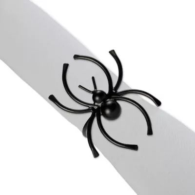 DII® Spider Halloween Napkin Rings in Black (Set of 6) | Bed Bath & Beyond