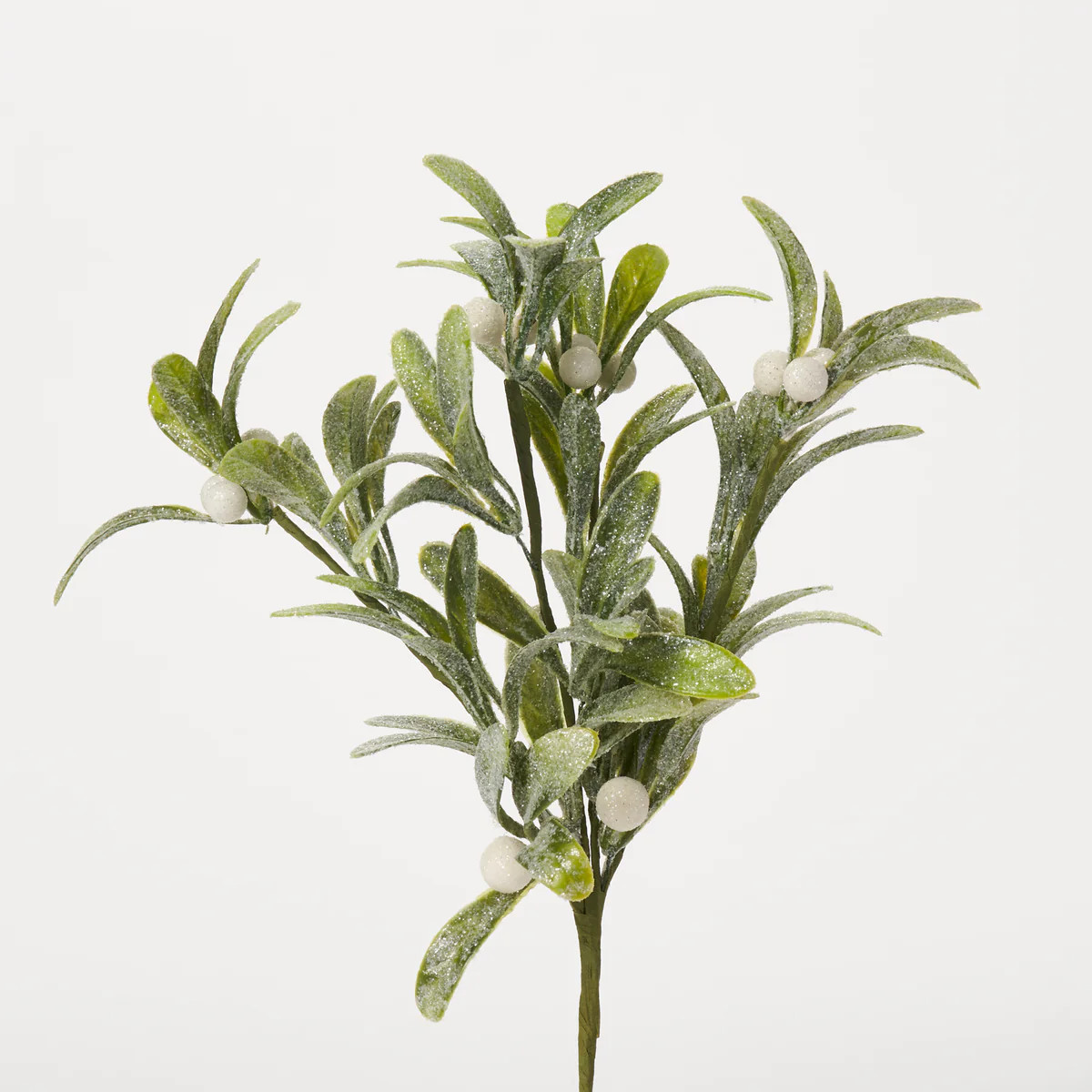 Frosty Mistletoe & White Berry Pick Classic Holiday Christmas Spray -  14" | Darby Creek Trading