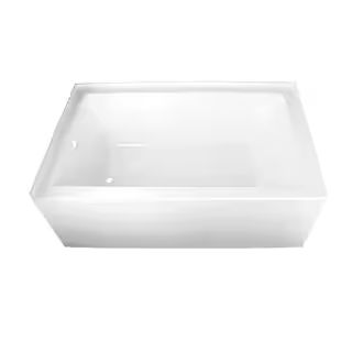 Aqua Eden Ella 60 in. Acrylic Left-Hand Drain Rectangular Alcove Bathtub in White HVTAP603622L - ... | The Home Depot