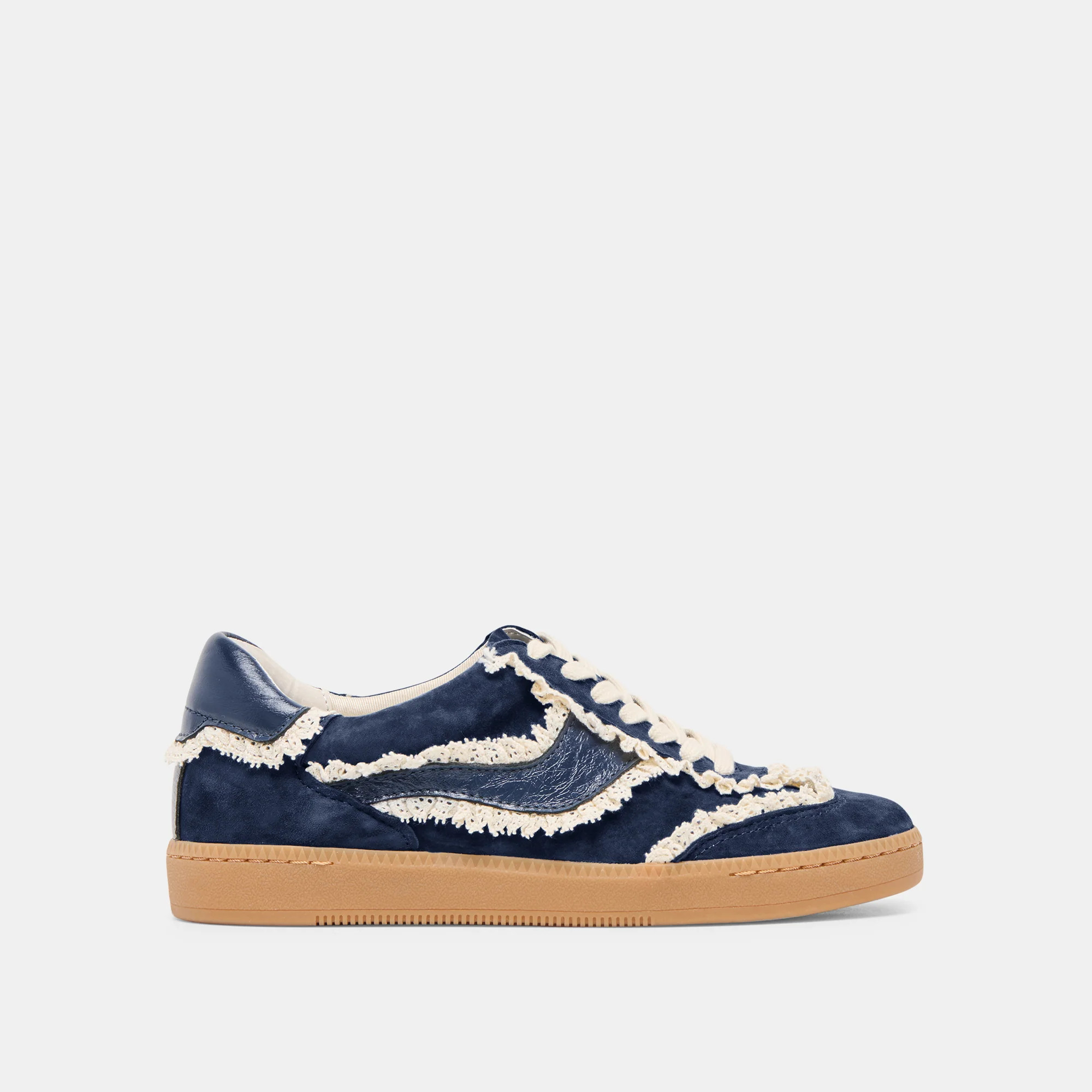 Notice Lace Sneakers Navy Suede | DolceVita.com