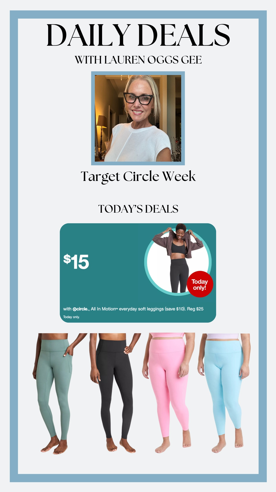 TARGET CIRCLE WEEK IS HERE! 

These All in Motion leggings are now on SALE for only $15. They are buttery soft, perfect for working out or lounging around, and comes in various color options and size ranges! 

#LTKSummerSales #LTKSaleAlert #LTKFitness