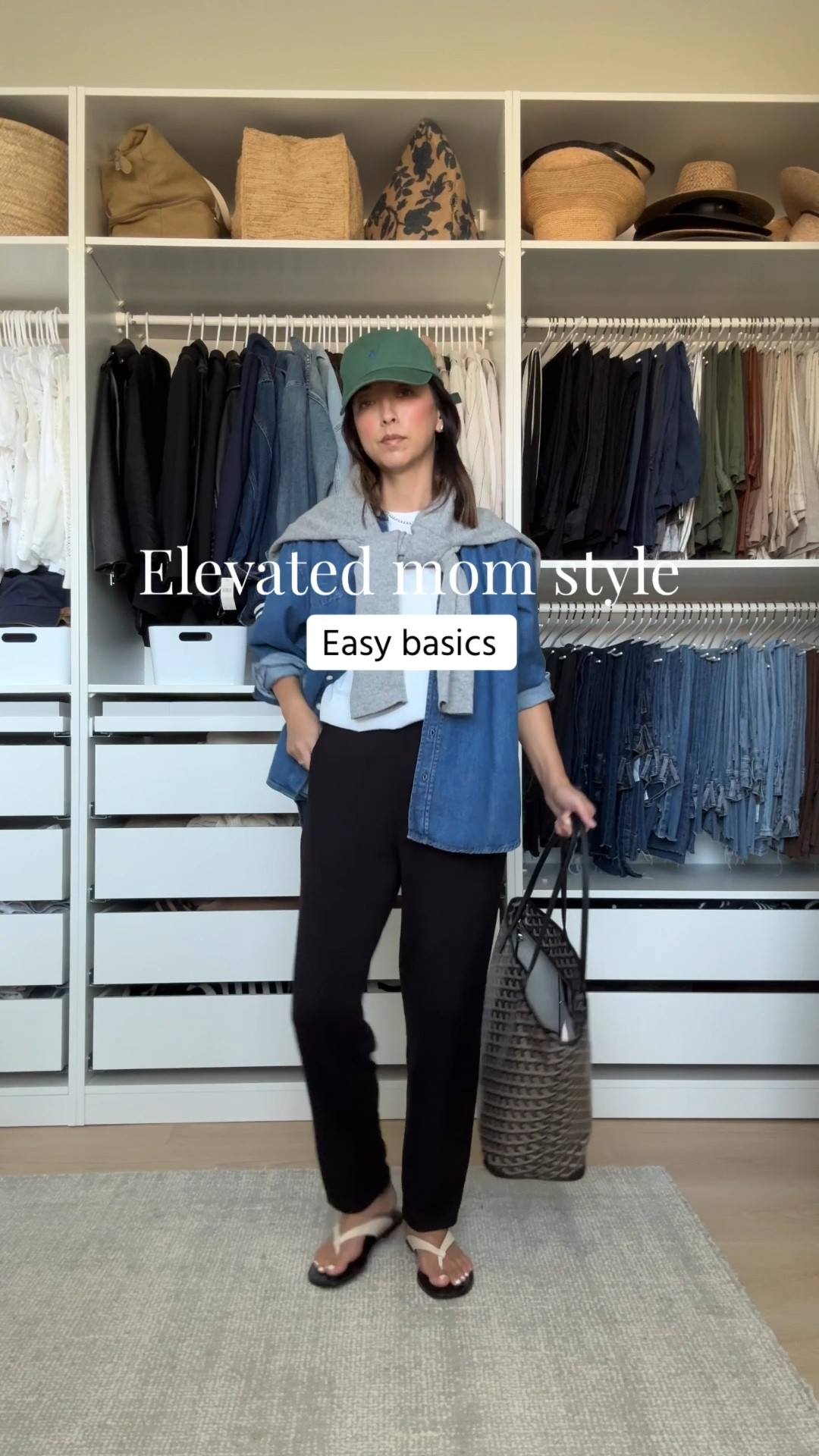 Spring outfits with denim shirts. 

Gap Big Shirt in denim is so good.

Eileen Fisher jersey pants. These are a favorite. They’re old so not sure the ones I linked are exact. 

Gap shirt petite xs
Madewell tee xs
Eileen fisher pants xs
Everlane sandals 5
Goyard Artois tote. Large 
Polo Ralph Lauren hat 

Petite style, spring outfits, spring style, mom style 



#LTKPetite #LTKmomlife #LTKootd