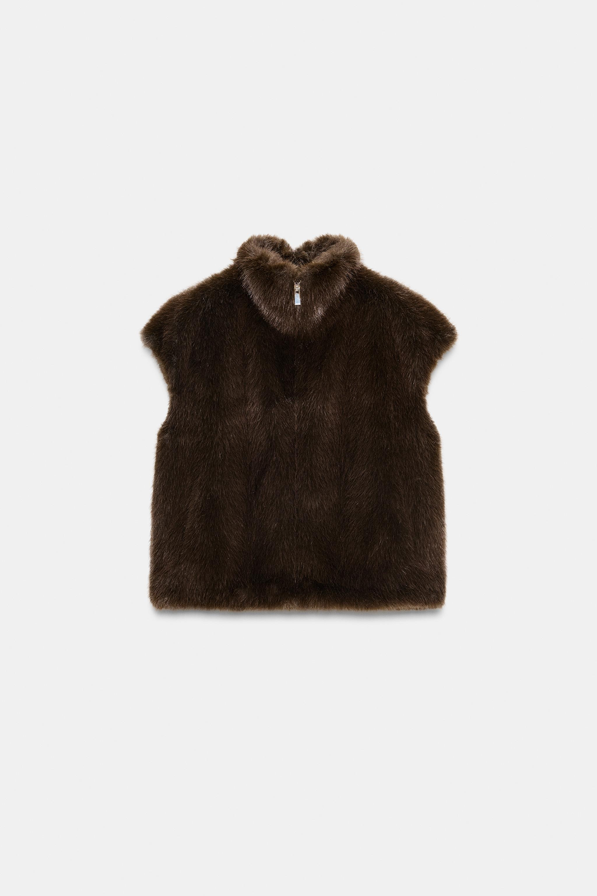 ZW COLLECTION FAUX FUR VEST | Zara US