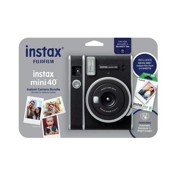 Fujifilm INSTAX Mini 40 Camera Exclusive Blister Bundle with Bonus Pack of Film (10-pack Mini Fil... | Walmart (US)
