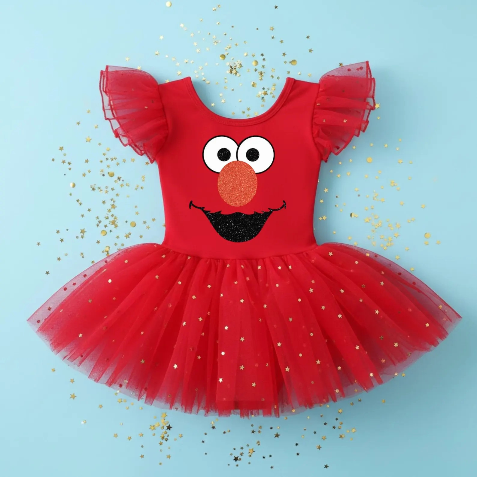 Elmo birthday dress : tutu leotard | Etsy (US)