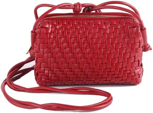 Woven Crossbody Bags for Women Handwoven Purses Vegan Leather Small Handbag Handmade Shoulderbag ... | Amazon (US)