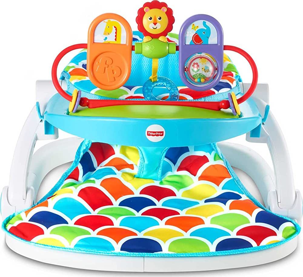 Fisher-Price Portable Baby Chair, Deluxe Sit-Me-Up Floor Seat with Removable Toys and Snack Tray,... | Amazon (US)
