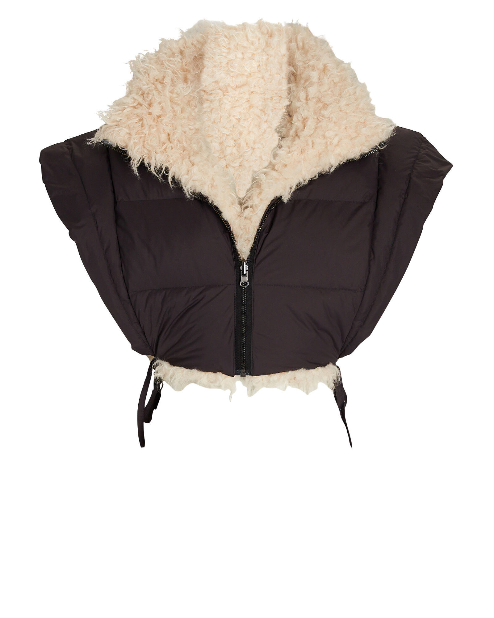 Hoodiali Faux Shearling Crop Puffer Vest | INTERMIX