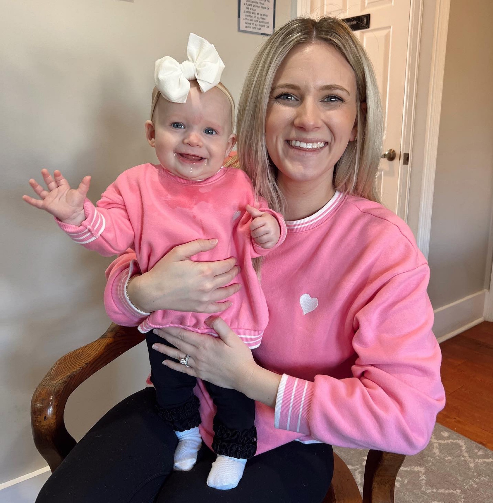 Mommy + me sweatshirts! 💗 #valentinesday 

#LTKSeasonal #LTKbaby #LTKbump