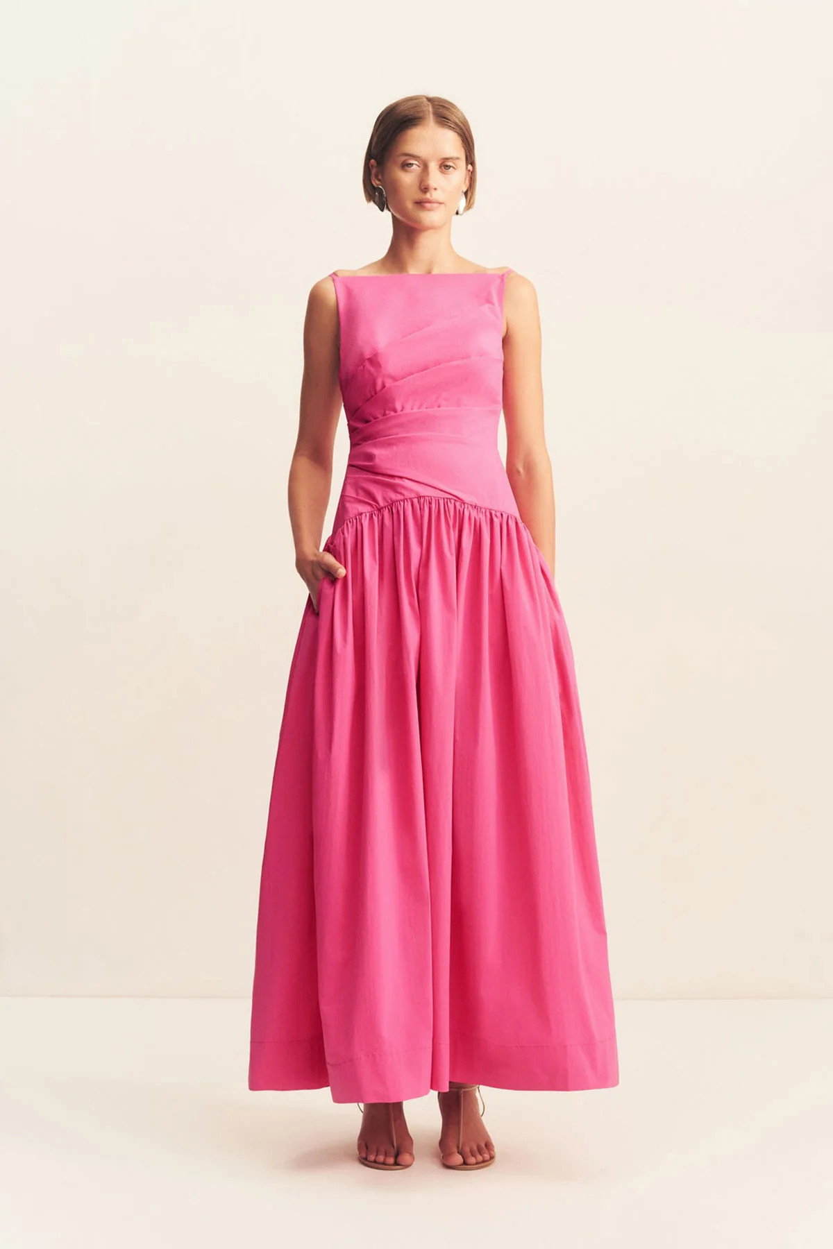 Campbell Square Neck Maxi Dress | Vivid Pink | Dresses | Shona Joy | Shona Joy