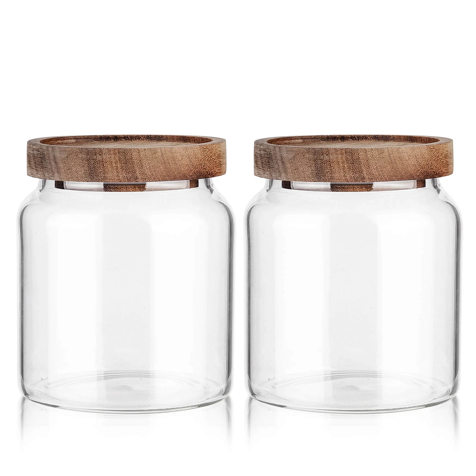 Labina Glass Storage Container Airtight Food Jars Kitchen Canister with Wood Lids, 20 Oz Wide Mou... | Walmart (US)