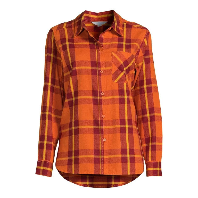Time and Tru Women's Flannel Shirt - Walmart.com | Walmart (US)