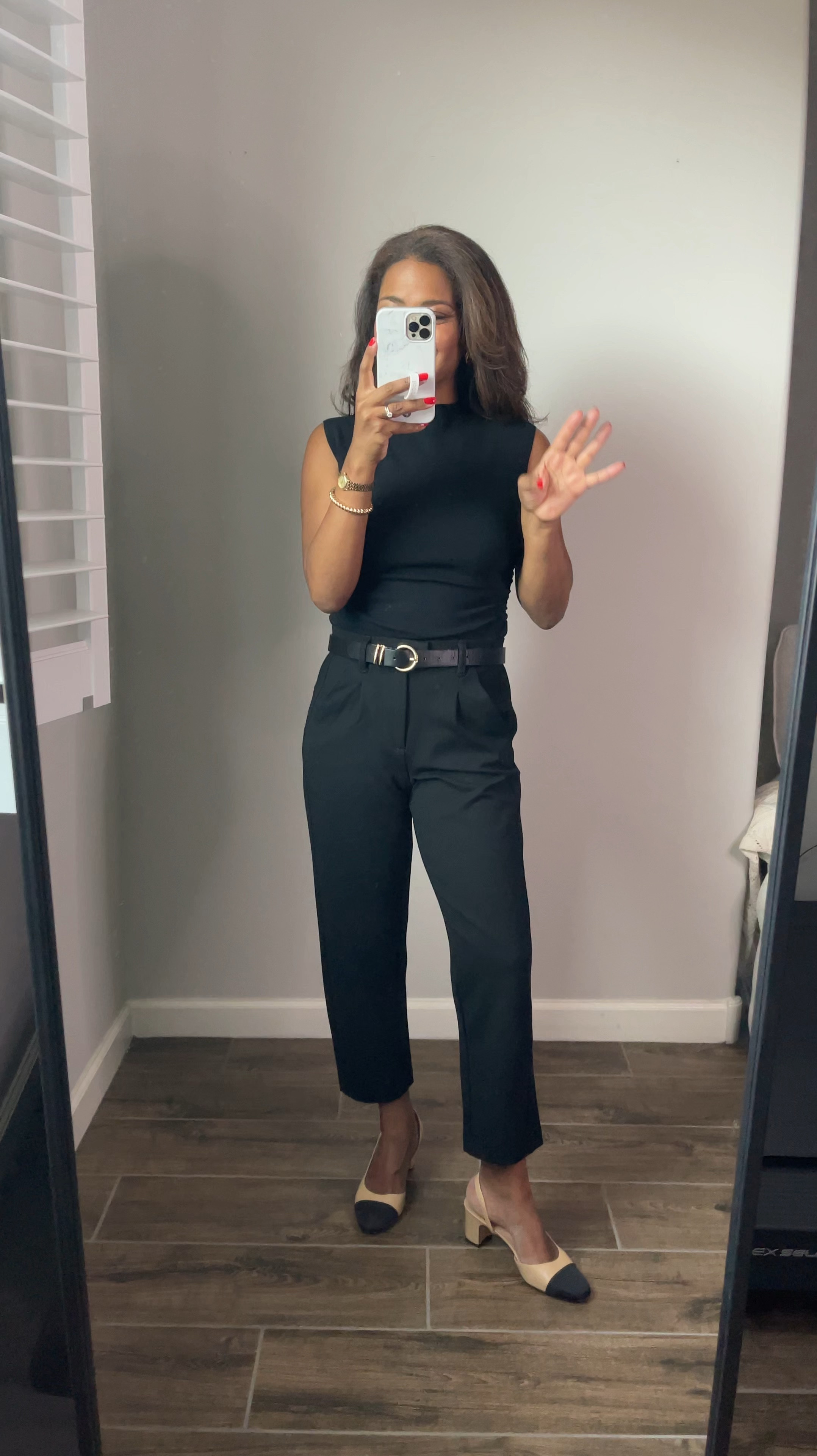 NSALE TRY ON! I love these slightly cropped black trousers! They’re a great add to your black trouser collection! I’m wearing a 4P but I have shorter legs. I’m 5.5. I could have probably done okay with the regular but petite also worked  

#LTKxNSale #LTKSummerSales #LTKWorkwear