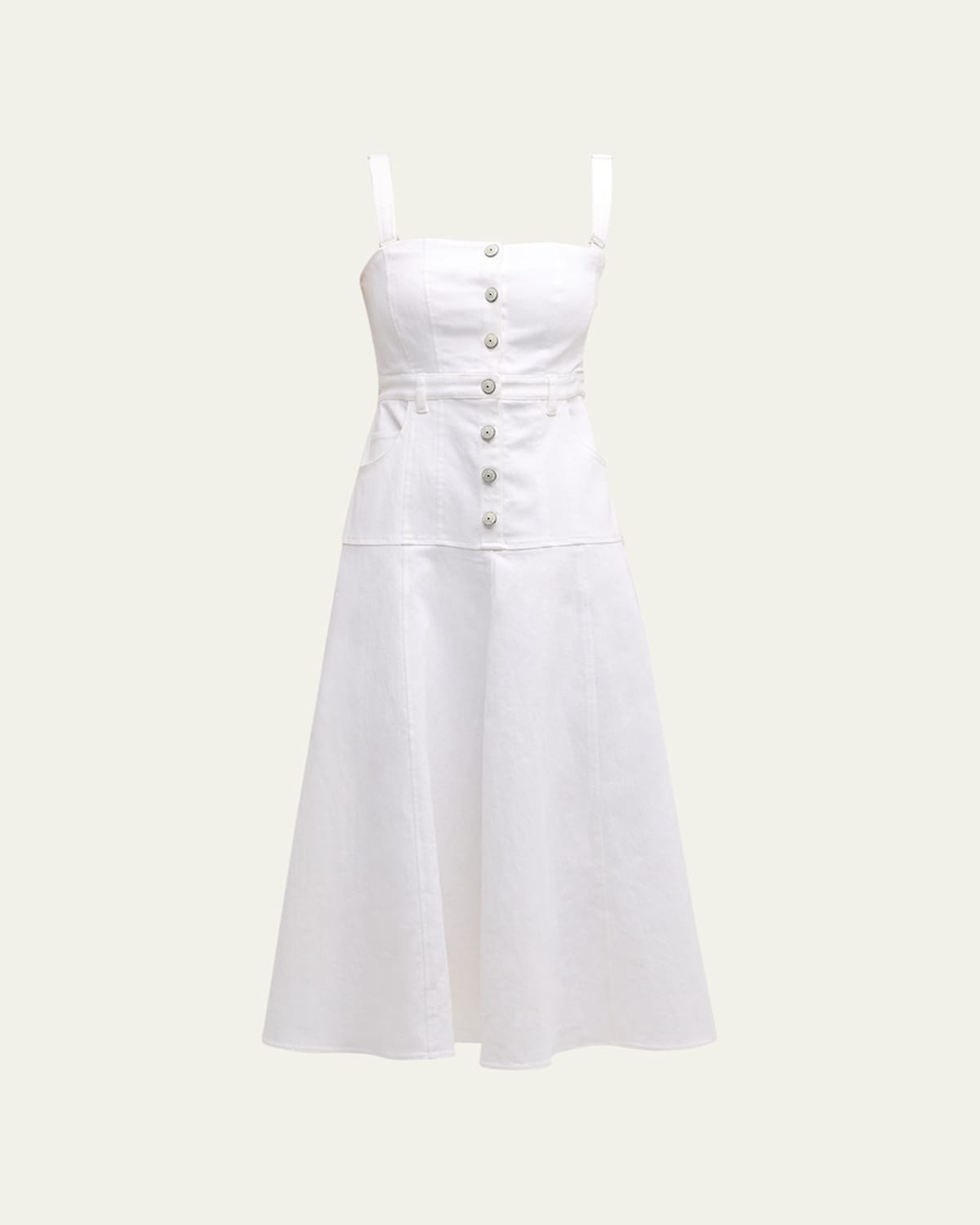 Veena Fit & Flare Midi Pinafore Dress | Bergdorf Goodman