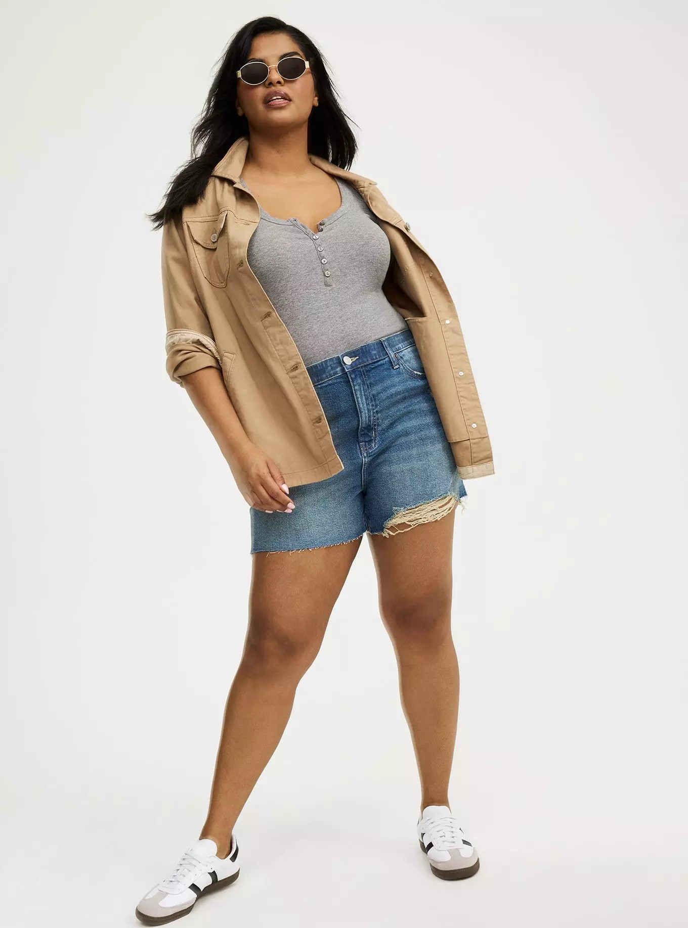 3.5'' Destructed Denim Short | Torrid (US & Canada)