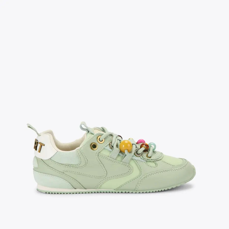 KURT BEAD SLIM RUNNER Green Leather Suede Kurt Slim Runner by Kurt Geiger London | Kurt Geiger US