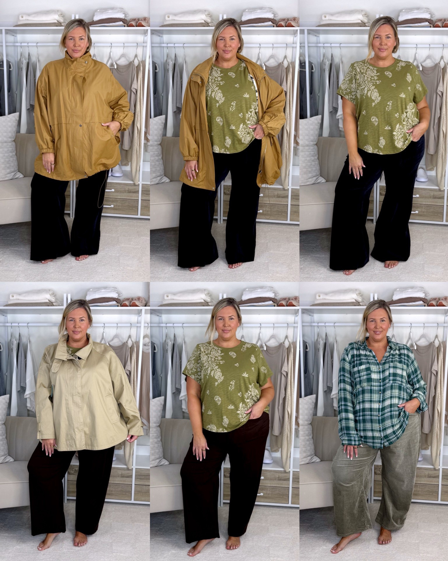 Anthro fall haul! Wearing am 18 in the jeans but would size up! Wearing a 20 in the navy corduroy. Wearing a 2X in the green tee. Wearing a 2X in the jacket but would do a 1X. Wearing a 20 in the brown pants and would recommend sizing up. Second jacket also runs oversized and would size up. Green barrel pants are a 20. Flannel is a 2X. Plus size, outfit inspo, fall fashion, apron belly, mom life

#LTKSeasonal #LTKPlusSize #LTKMidsize