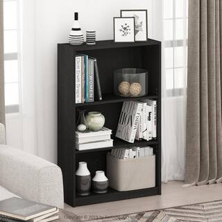 Furinno 40.3 in. Tall Blackwood Composite 3-shelf Standard Bookcase with Adjustable Shelves 14151... | The Home Depot