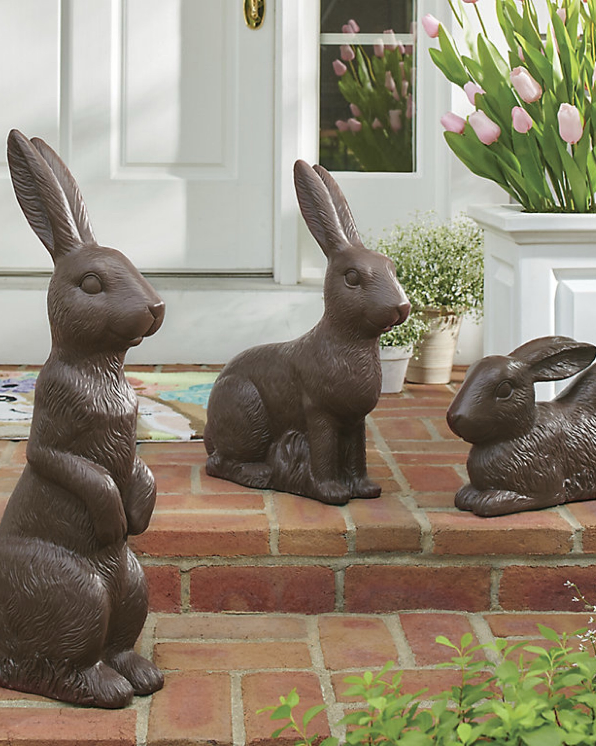 They’re back and as cute as ever! These faux chocolate bunnies are giving vintage candy shop vibes without the mess. 🥰 The realistic milk-chocolate finish and detailed candy-mold etching make them look good enough to eat—but they’re all decor! 🍫🐇

Grab all three while you can because these cuties sell out every year! 🌸✨

#LTKSeasonal #LTKHome