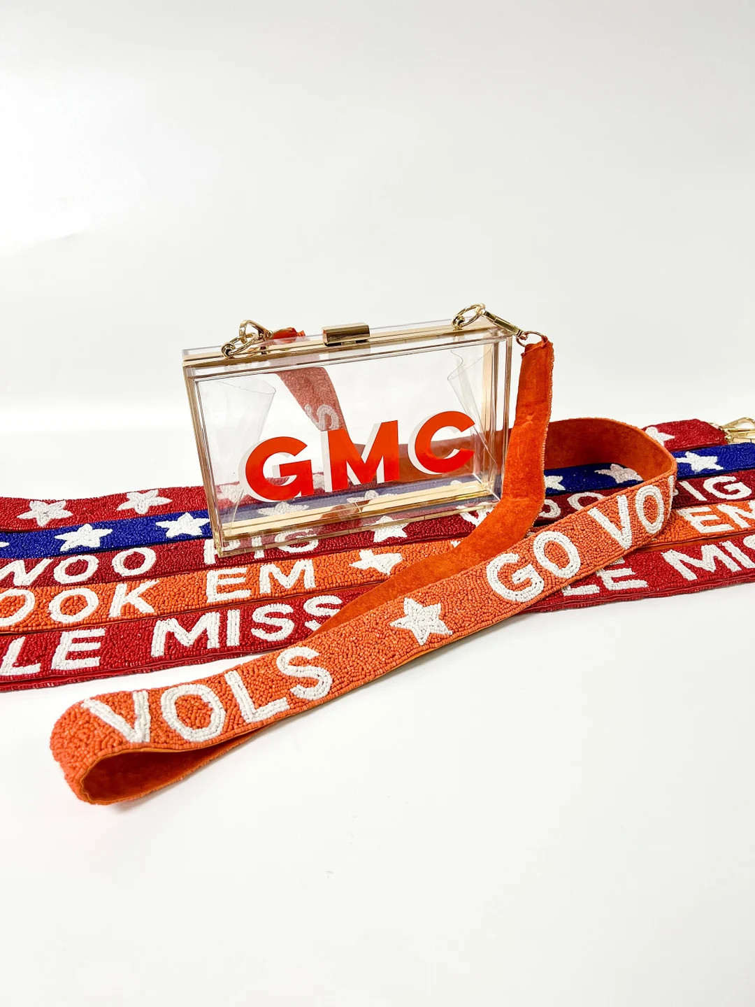 Beaded Gameday Strap Hand Beaded Go Vols, Gig Em, Geaux Tigers, Hook Em - Etsy | Etsy (US)