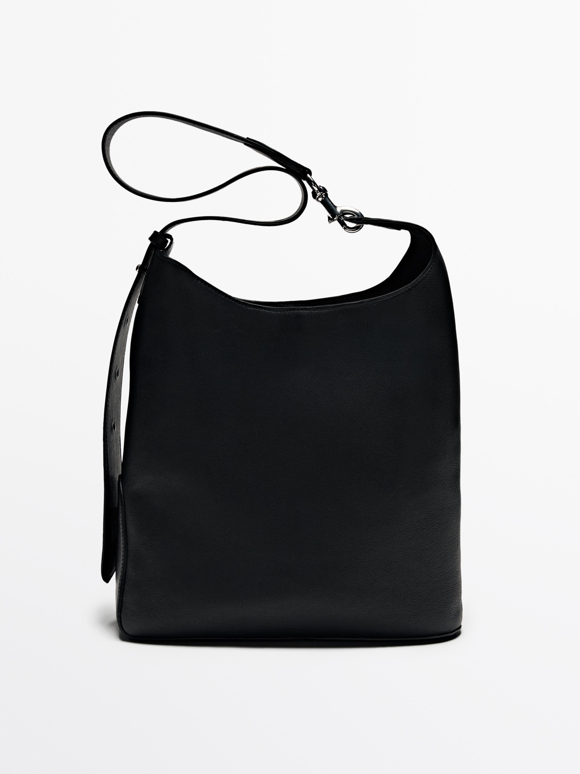 Soft nappa bucket bag | Massimo Dutti US