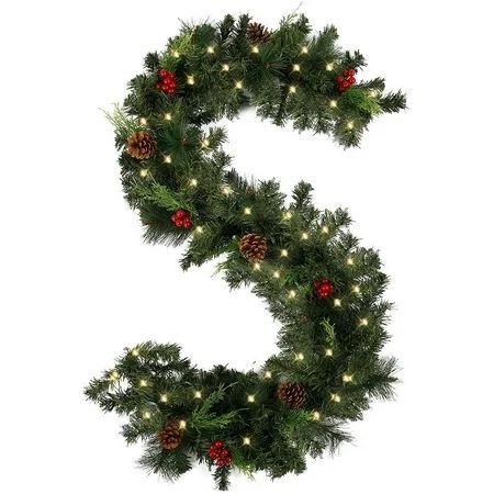 106 in/2.7M Christmas Garland Wreath Christmas Wreaths for Front Door Christmas Decorations Merry Ch | Walmart (US)