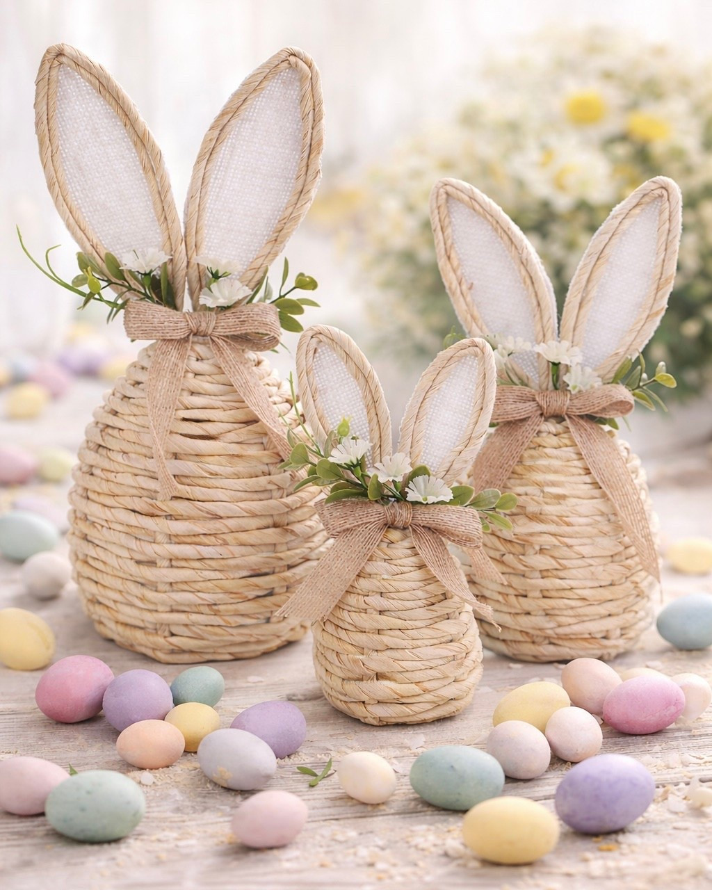Amazon Easter Bunny Decor – Wicker Bunny Set for Spring Styling

Follow @farmtotablecreations on Instagram for more neutral home inspiration 🤍

These woven wicker bunny decor pieces are the sweetest way to style your home for spring. I love the natural texture, the soft neutral tones, and the little greenery detail around the bows — they add warmth without overwhelming a space.

Styled on a console table, kitchen counter, or layered into a coffee table tray, this Amazon bunny set gives that elevated, magazine-ready look while still feeling cozy and timeless. The mix of sizes makes it easy to create height variation, and the woven texture pairs beautifully with wood, marble, and soft linen accents.

Such an easy spring refresh — and they look so high end for an Amazon find.

#easterdecor #springdecor #bunnydecor #amazonhome #consoletable #coffeetabledecor #homedecor #neutraldecor #seasonaldecor

#LTKSeasonal #LTKHome