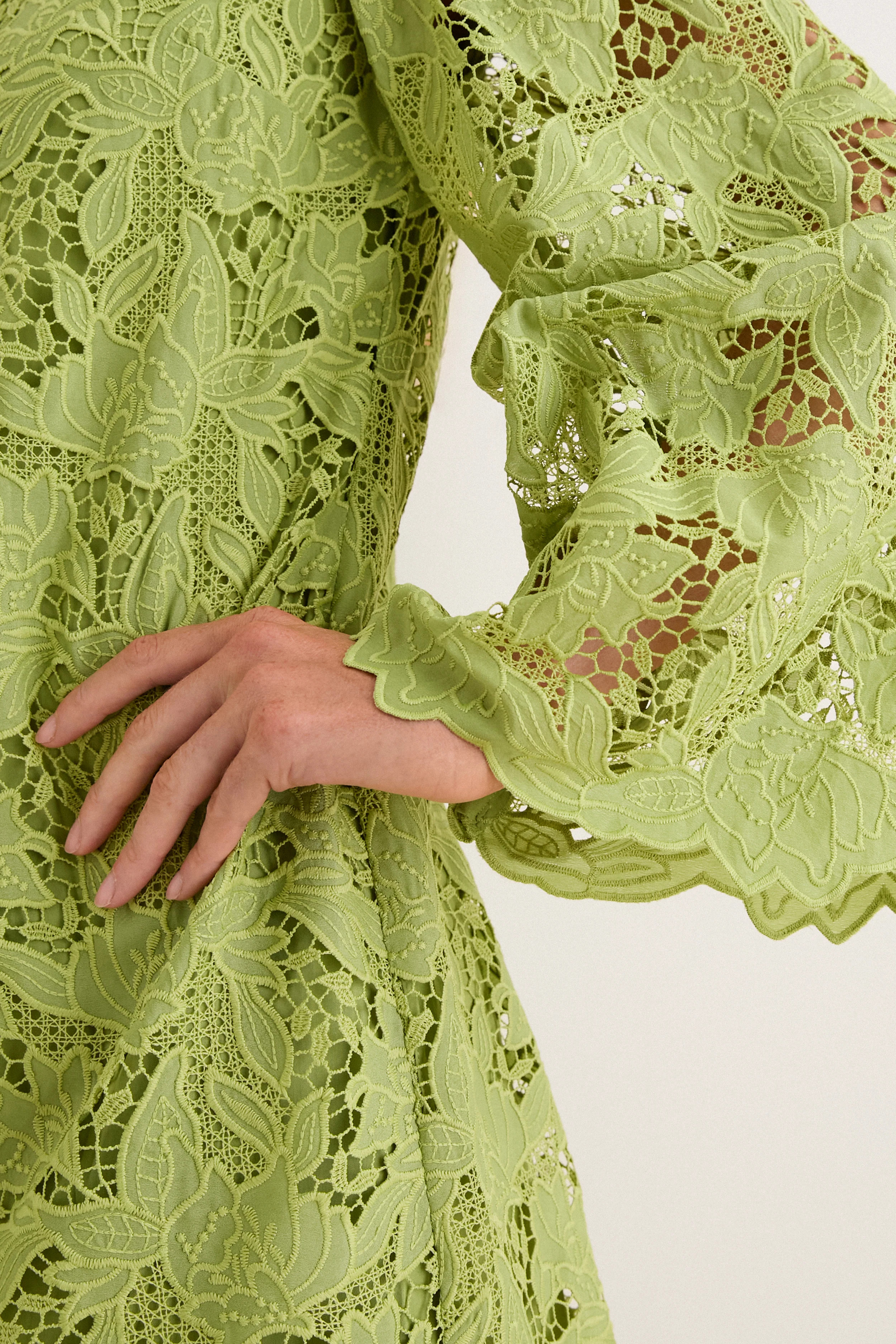 Olive Lace Livvy Mini Dress | Tuckernuck (US)